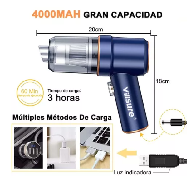 Aspiradora Auto Mini Portátil De Mano